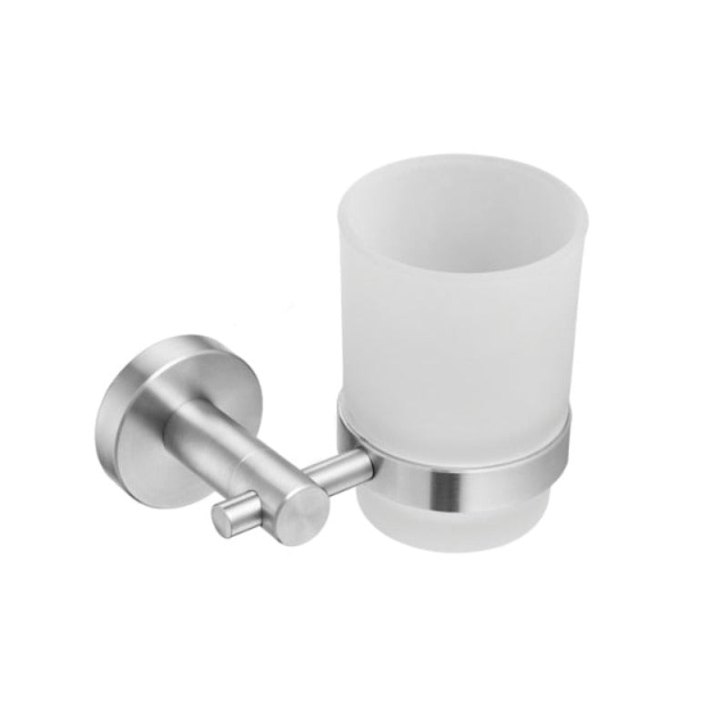 Benton Modern Brushed Stainless Steel Bathroom Hardware Set