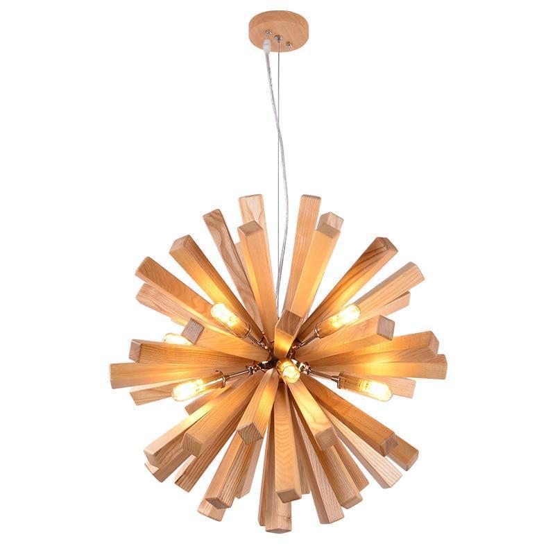 Burst - Wooden Pendant Light - Nordic Side - 02-05, best-selling-lights, chandelier, feed-cl0-over-80-dollars, hanging-lamp, lamp, light, lighting, lighting-tag, modern, modern-lighting, pend