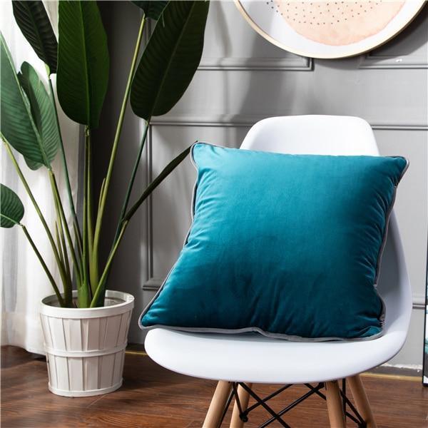 Strong Piped Velvet Cushion Cover - Nordic Side - 