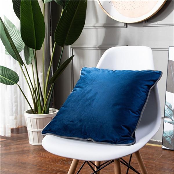 Strong Piped Velvet Cushion Cover - Nordic Side - 