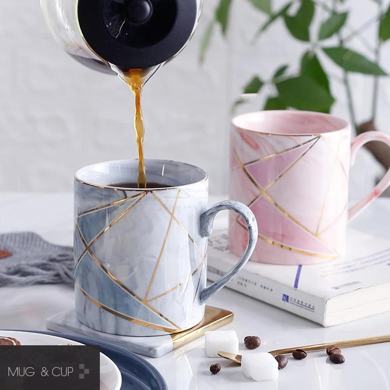 Gold Stripe Marble Mug - Nordic Side - 