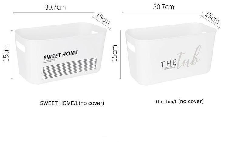 White Home Storage Basket - Nordic Side - 