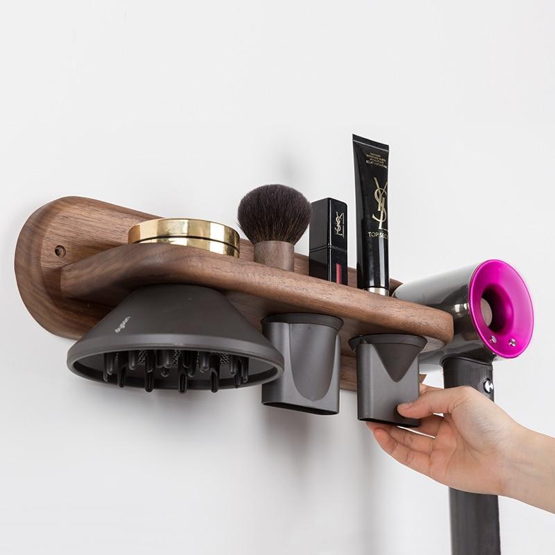 Wooden Hair Dryer Holder - Nordic Side - 