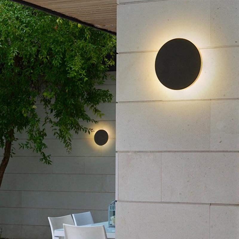 Modern Outdoor Wall LED Disc Lights