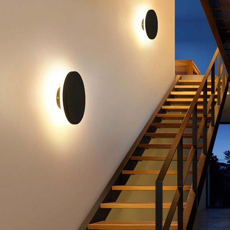 Modern Outdoor Wall LED Disc Lights