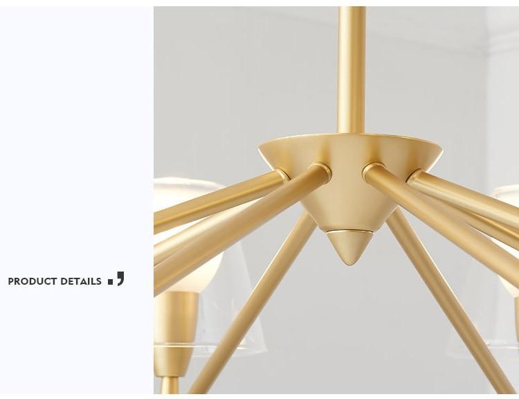 Gold Nordic Chandelier - Nordic Side - 