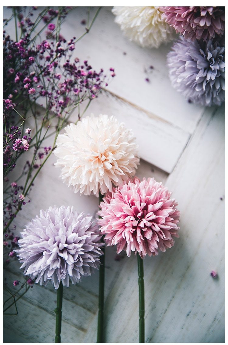 Pompon Mum Flower - Nordic Side - 