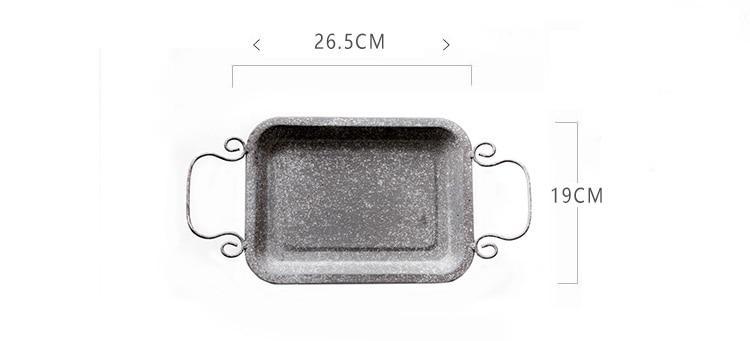 Retro Metal Square Tray - Nordic Side - 