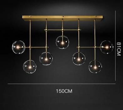 Modern Gold Chandelier with Glass - Nordic Side - 