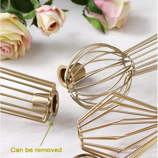 Gold Iron Metal Line Candleholder - Nordic Side - 