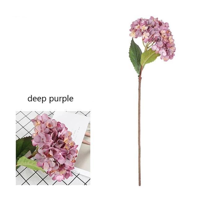 Single Hydrangea Branch - Nordic Side - 