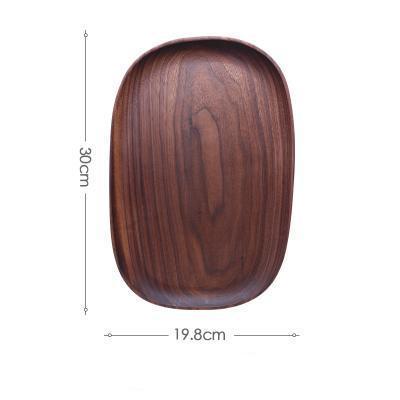 Acacia Wood Oval Plate - Nordic Side - 