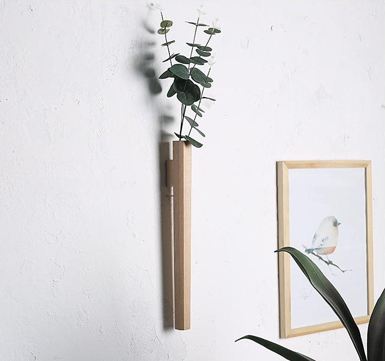 Wooden Wall Vases Home Decor