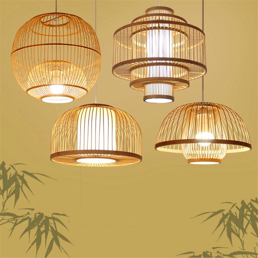 Calico Bamboo Pendant Hanging Light