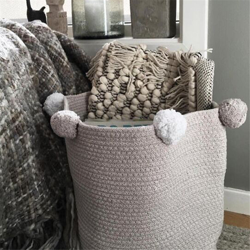 Woven Cotton Storage Basket Organiser