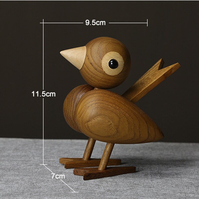 Wooden Sparrows Decorative Accent Figurines