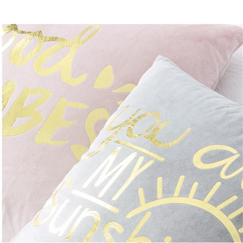 Velvet Cushions with Gold Letters - Nordic Side - 