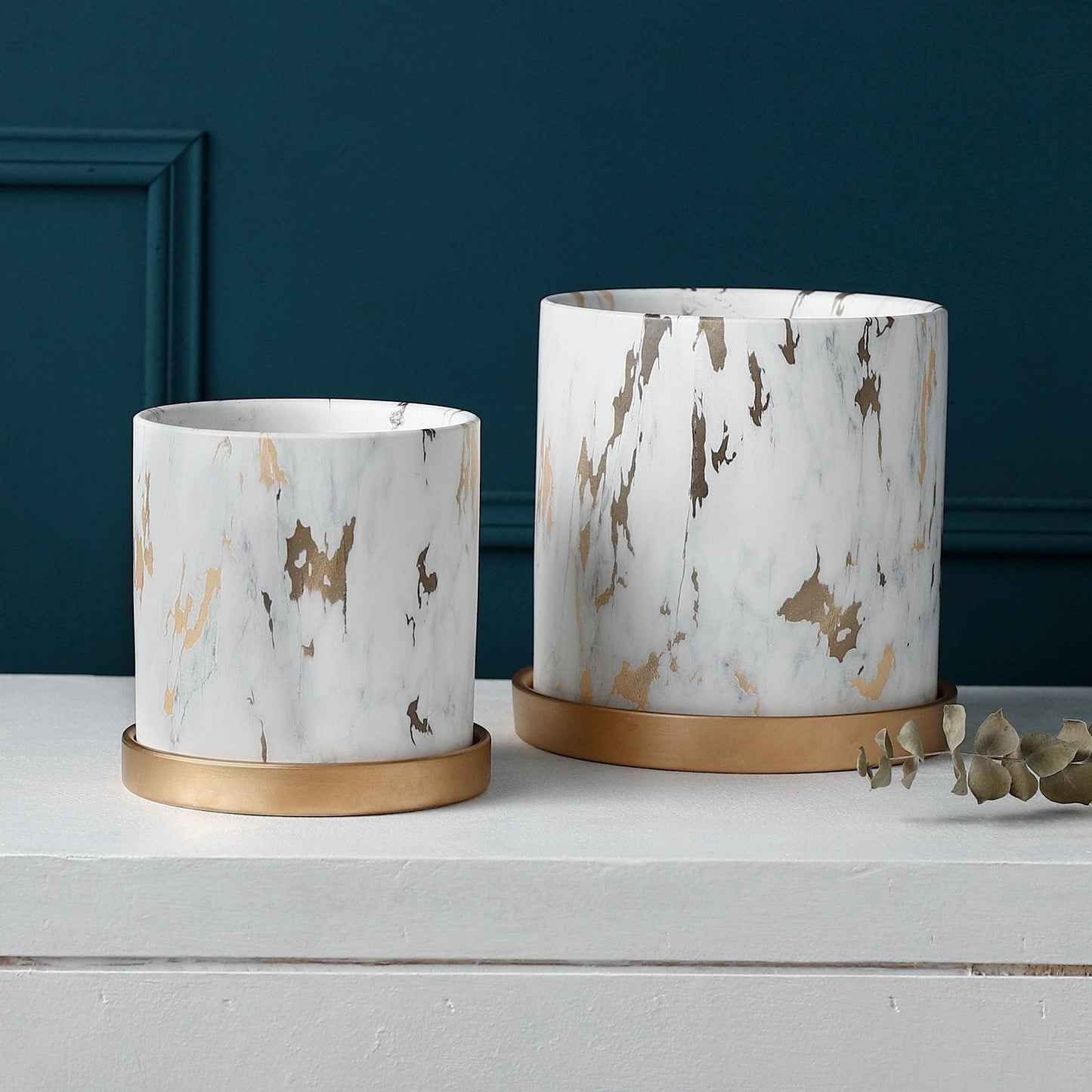 Gold Marble Pot - Nordic Side - 