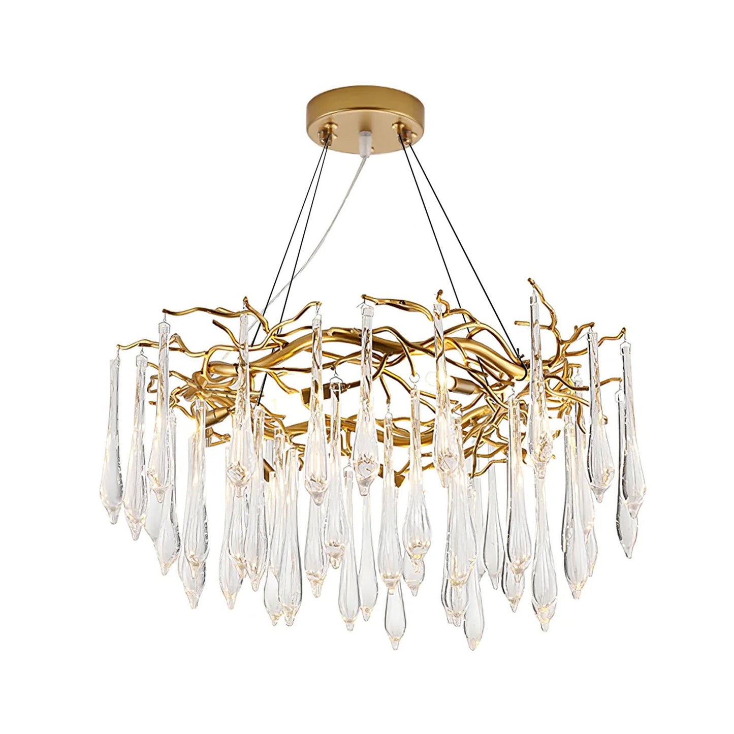 Teardrop Round Crystal Chandelier