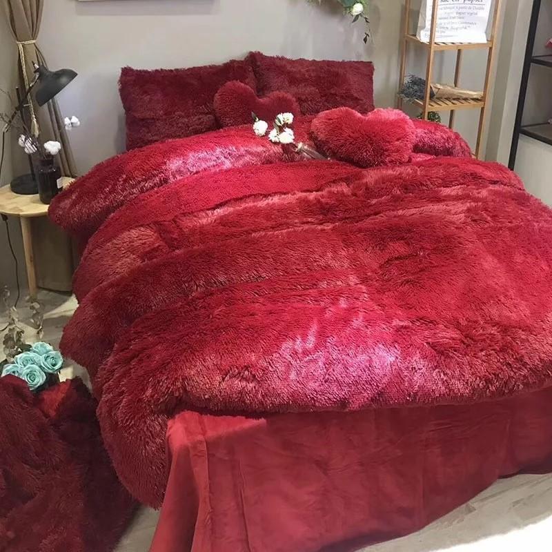 Luxury Fluffy 4 Pieces Bedding Set - Nordic Side - 