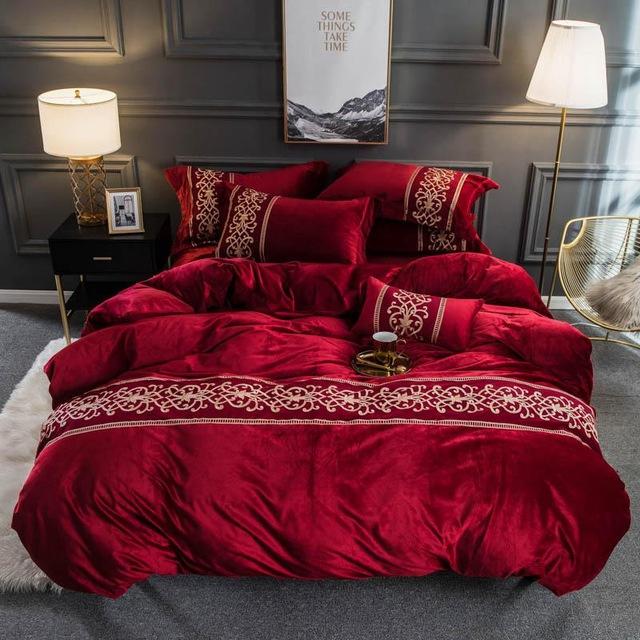 Tawney - Velvet Duvet Cover Set - Nordic Side - BED, Bed & Bath, BEDDING