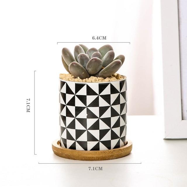 Aiva - Nordic Geometric Succulent Planter - Nordic Side - Modern Planters