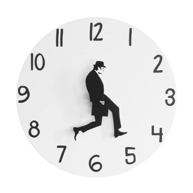 Walking Comedian Clock Decorative Accent