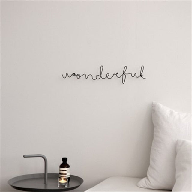 Metal Word Wall Art