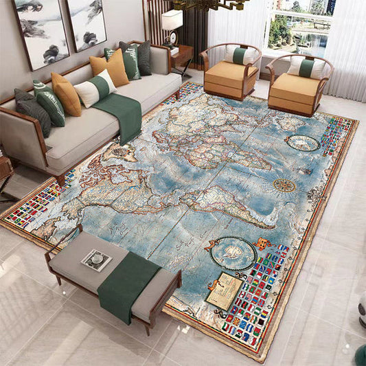 World Map Rug