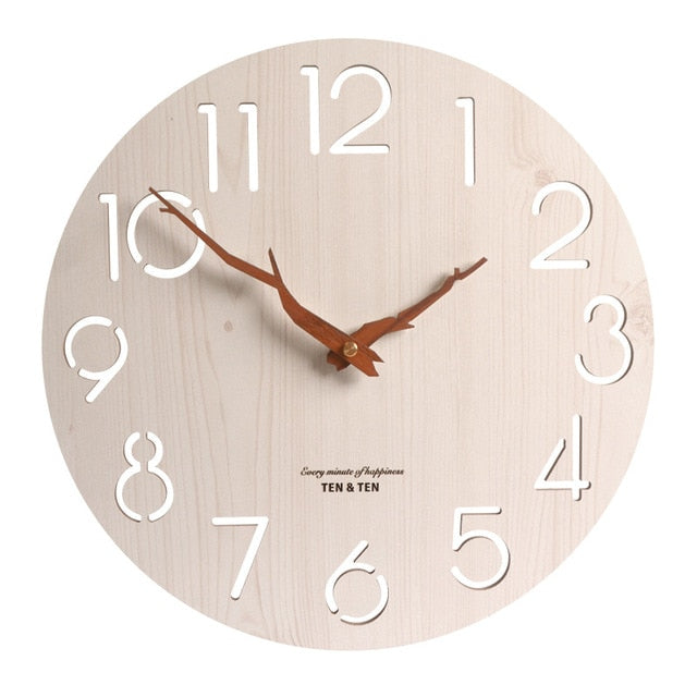 Tree Stick Wooden Clock