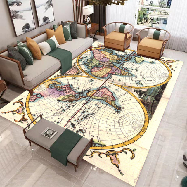 World Map Rug