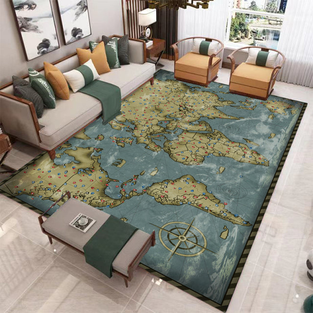 World Map Rug