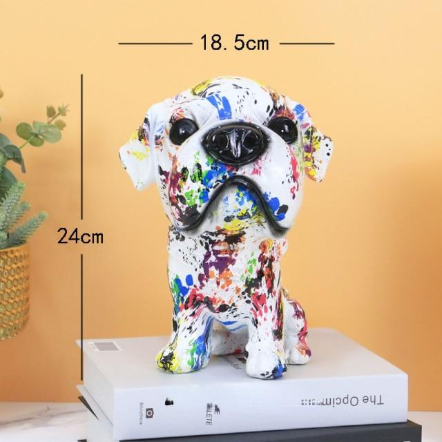 Painted Golden Retriever Graffiti Art Statue