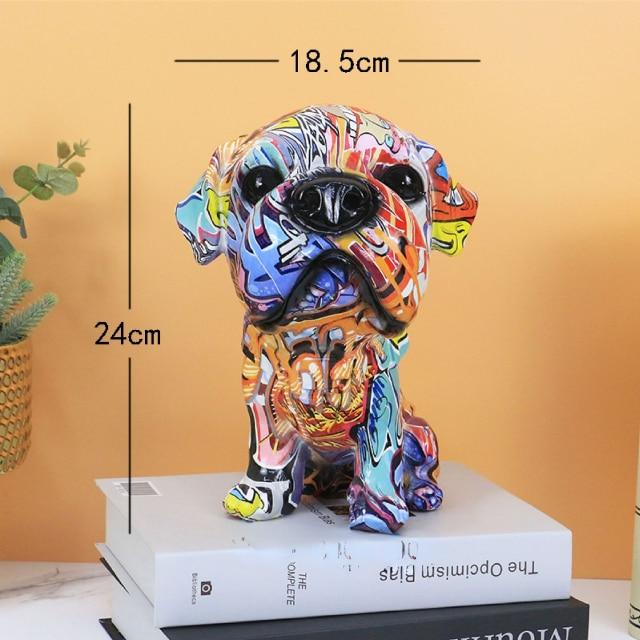 Painted Golden Retriever Graffiti Art Statue