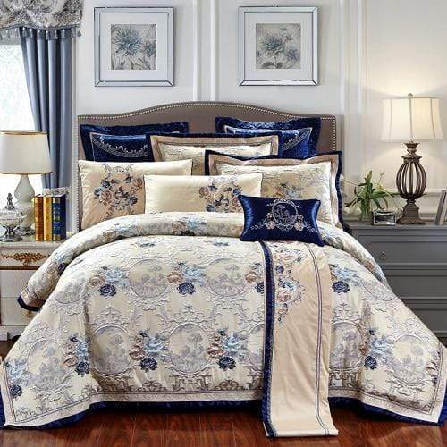 Oriental Jacquard Luxury Bedding Set - Nordic Side - bed, Bedding, duvet