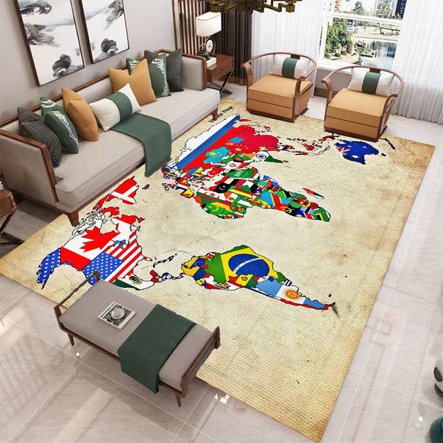 World Map Rug