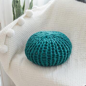 Knitted Pouf - Nordic Side - Decor, Living Room, not-hanger, Pillows