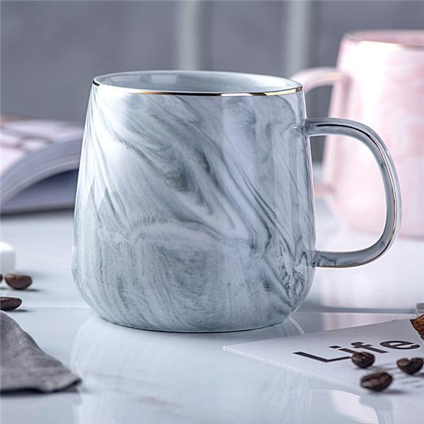 Luxury Marble Pattern Ceramic Mug - Nordic Side - 