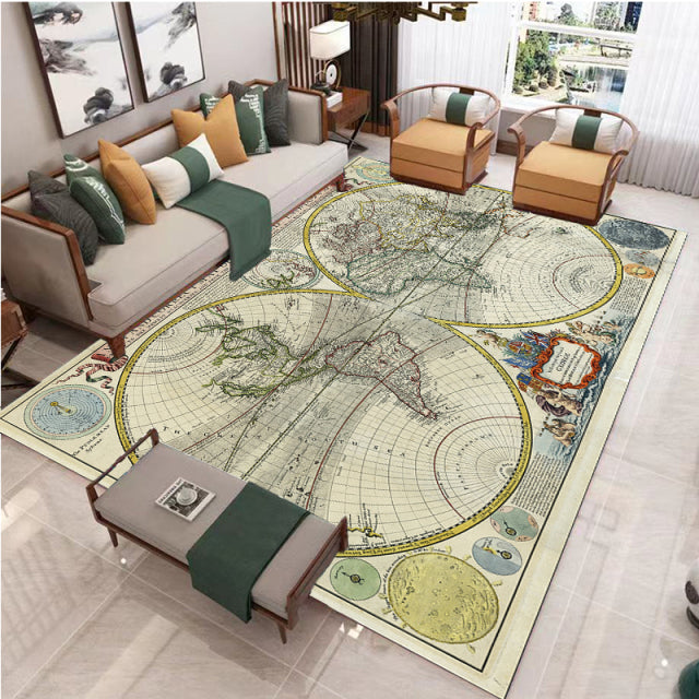 World Map Rug