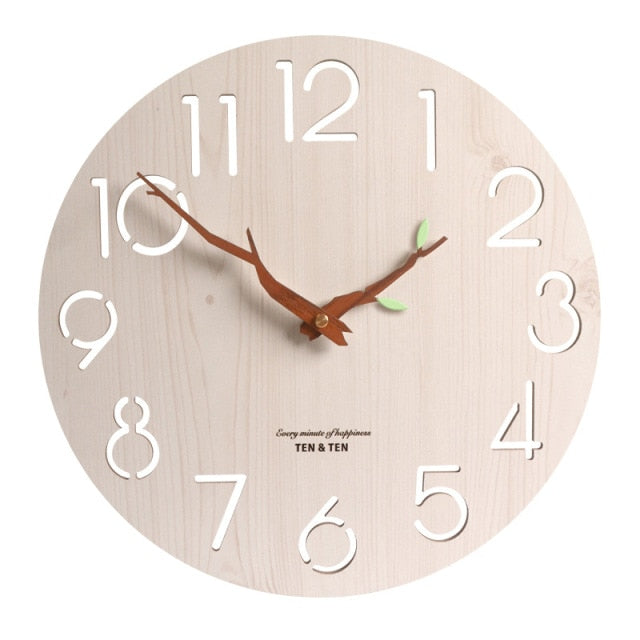 Tree Stick Wooden Clock