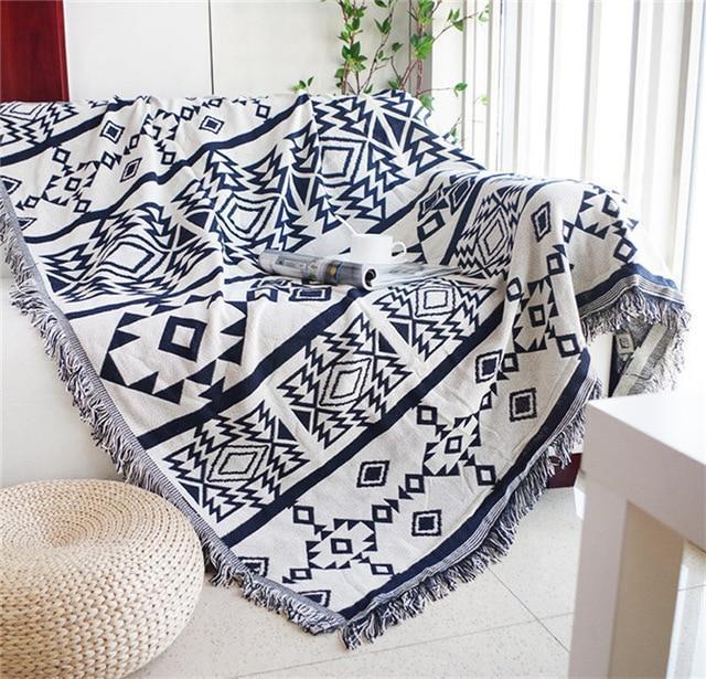 Geometric Throw Blanket - Nordic Side - Blanket, Living Room, New, not-hanger