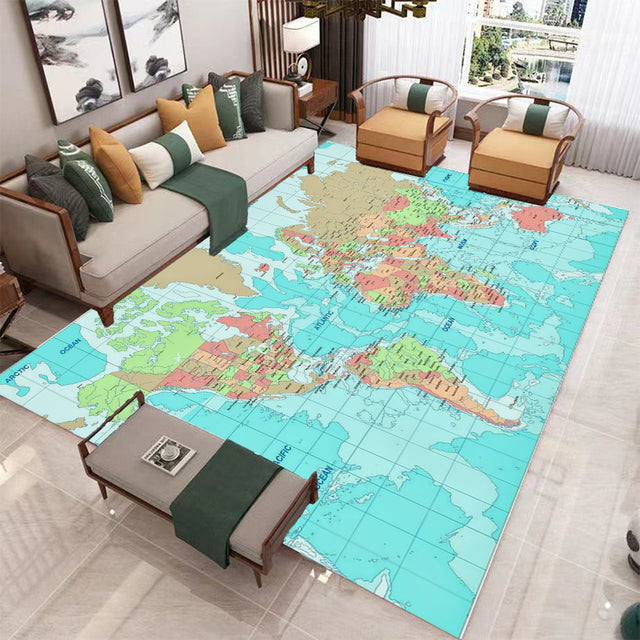 World Map Rug