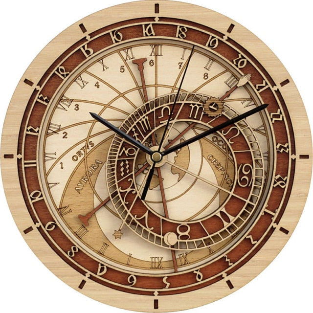 Wood 3D Decorative Wall Clock