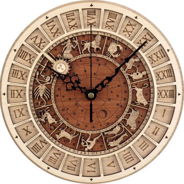 Wood 3D Decorative Wall Clock