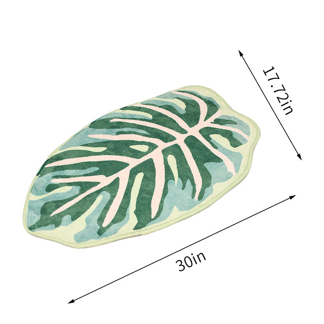 Modern Leaf Bath Mat