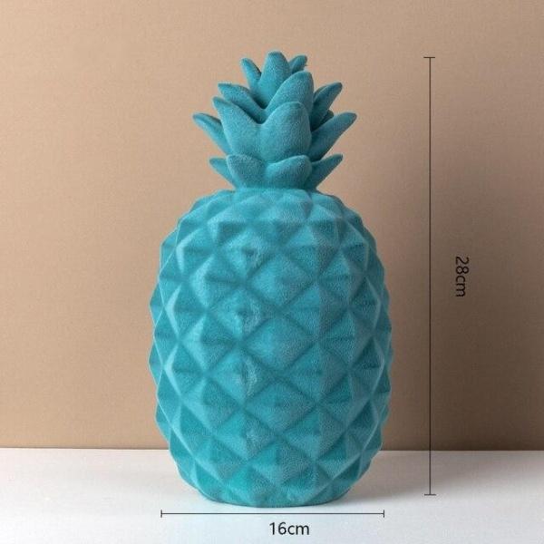 Textured Artisan Pineapple Statue Decor