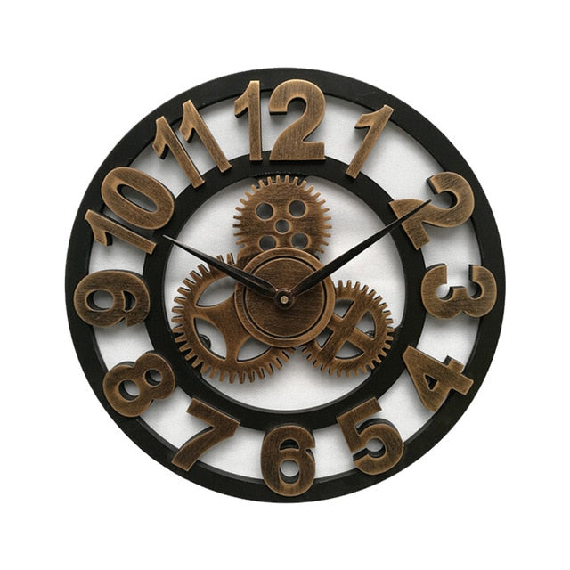 Wooden 3D Wall Clock Decor