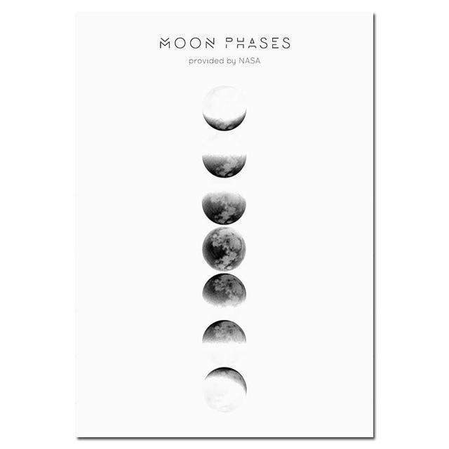 Moon Phase Canvas Prints - Nordic Side - Art + Prints, not-hanger