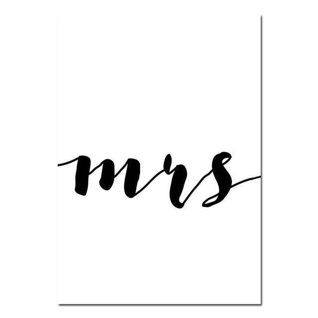 Mr and Mrs Collection Prints - Nordic Side - not-hanger