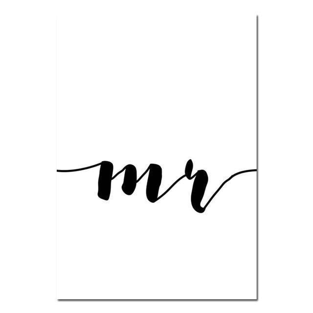 Mr and Mrs Collection Prints - Nordic Side - not-hanger